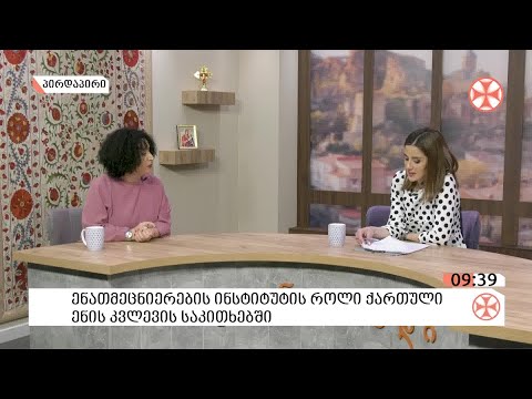 ენათმეცნიერების ინსტიტუტის როლი ქართული ენის კვლევის საკითხში